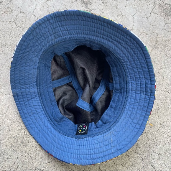 Maui and sons bucket hat aloha pineapple Preowned One size vacation summer pool - Picture 2 of 5